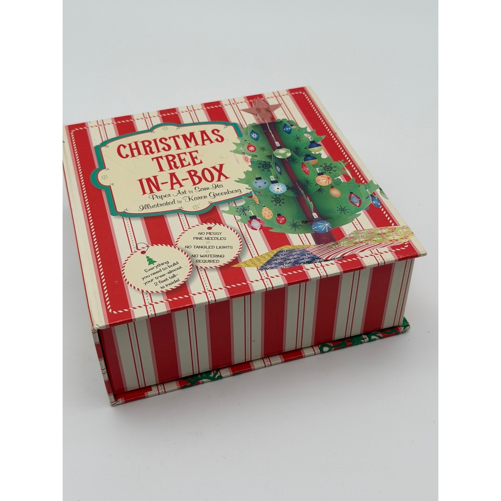 Christmas Tree In-A-Box Paper Art by Sam Ita 2ft Tall Pop-Up Holiday Decor Kit